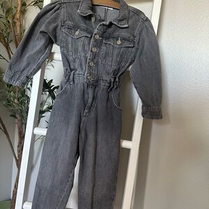 Zara Kids Gray Denim Jumpsuit